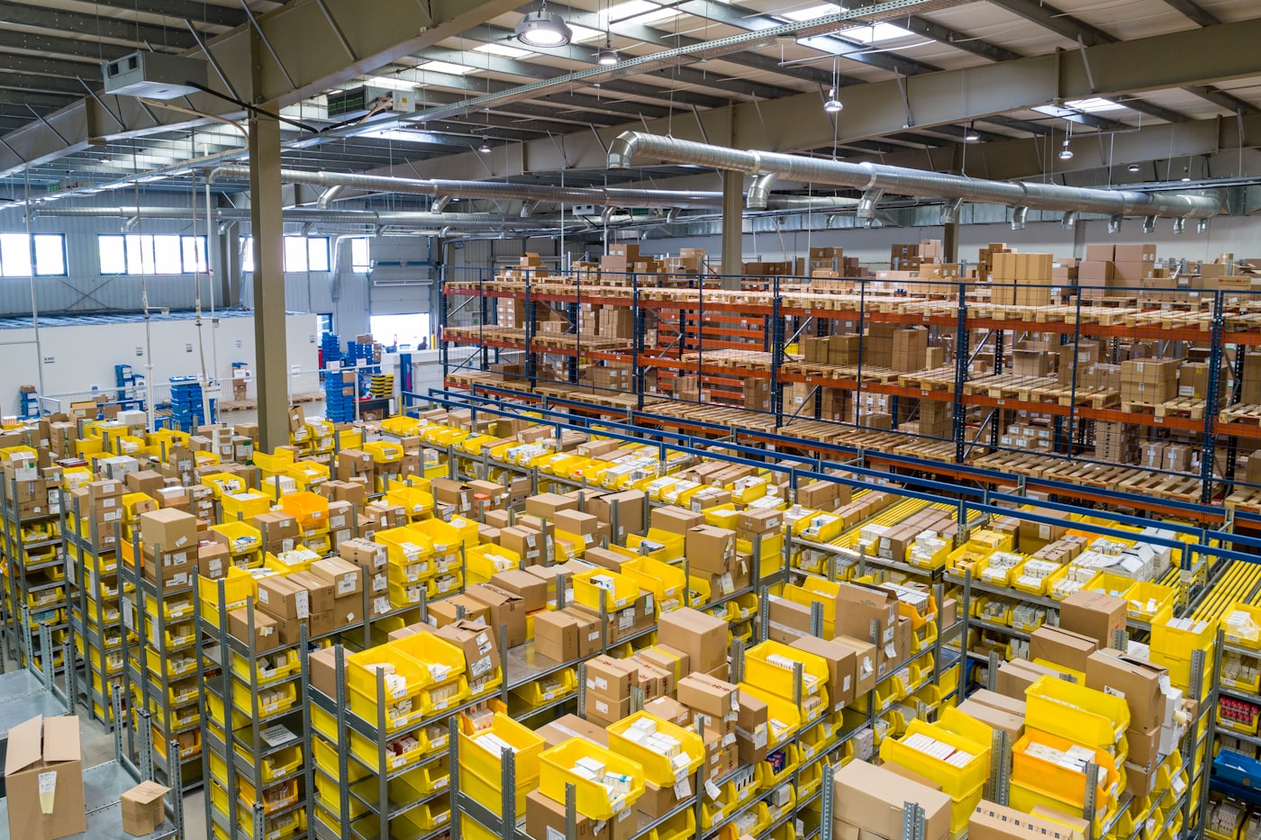 Warehouse inventory representing stock and fulfillment risk